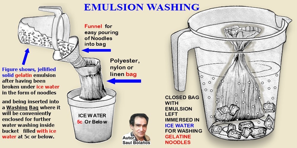 silver gelatine emulsion washing