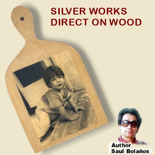 silver image direct on wood