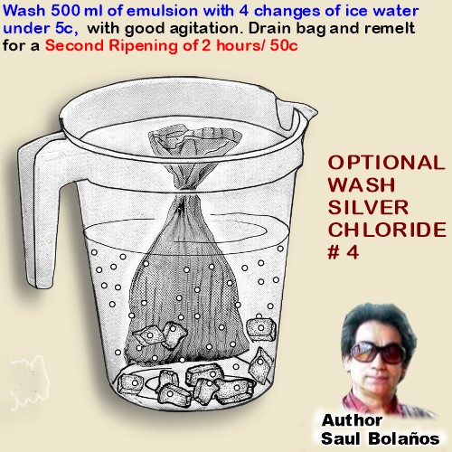 washing silver chloride emulsion number 4